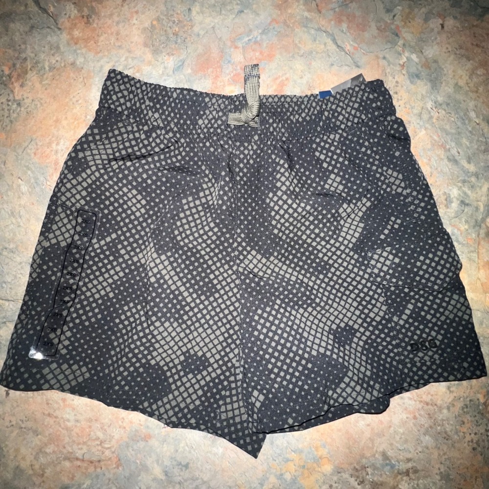 DSG Adventure Shorts For Kids Size 2XS, Black Geometric Pattern
